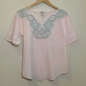 Sundance Short‎ Sleeve Tunic Women’s Size XS Boho Embroidered